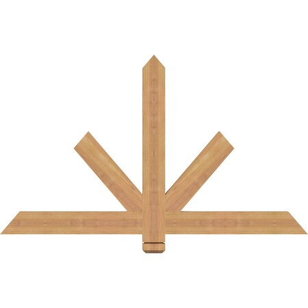 Ekena Millwork Kennewick Timber Gable Bracket, Western Red Cedar, 48"W x 28"H x 1 1/2"D x 3 1/2"F, 14/12 Pitch GBW048X28X0204KEN00SWR